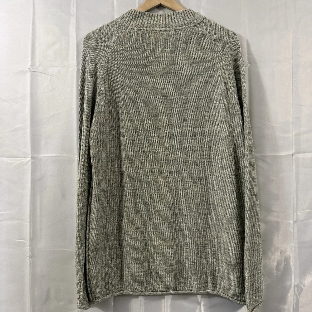 Carbon2Cobalt‎ Mens XL Grey/Blue Knit Long Sleeve 1/4 Zip Sweater Pullover